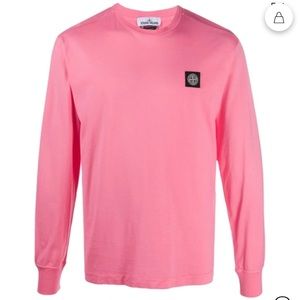STONE ISLAND
Logo Patch Long-sleeve T-shirt In Pink